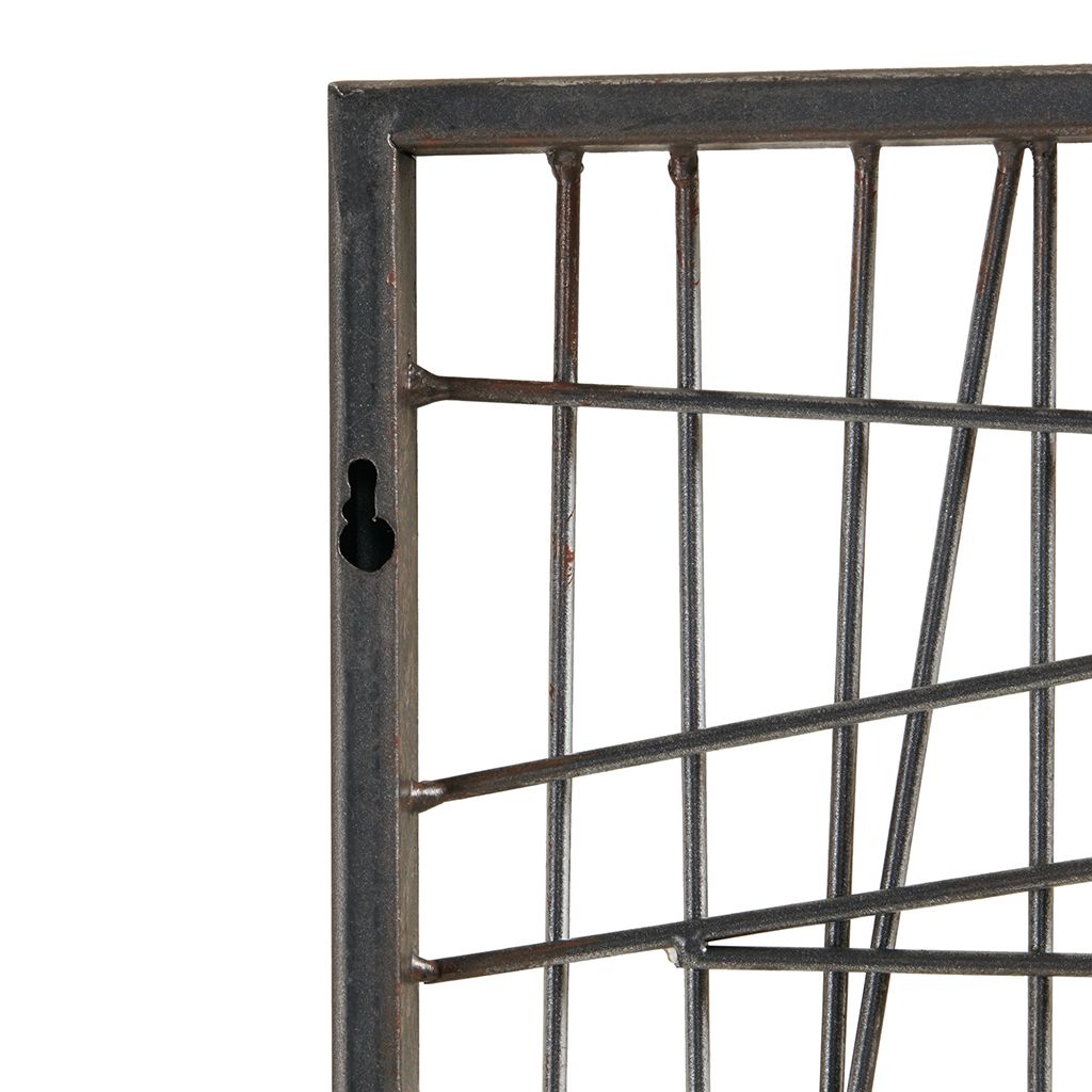 Distressed Black Metal Wall Decor