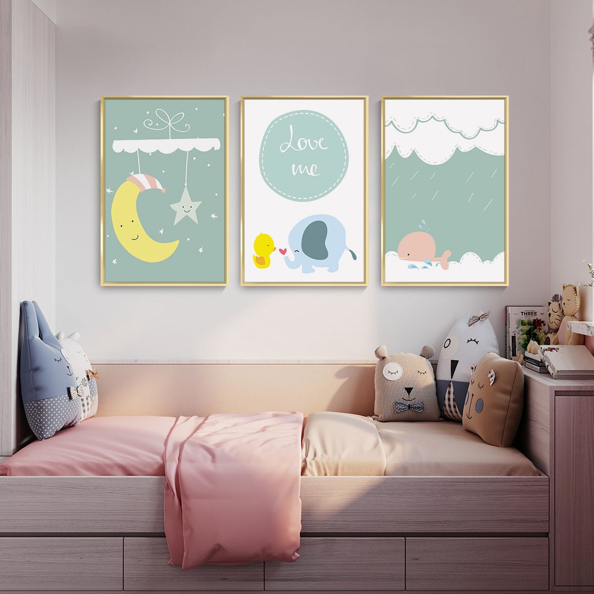 Framed Canvas Wall ArtOil Paintings Impressionism Aesthetic Prints Canvas Paintings for Living Room Bedroom Office Home; 3 Panels