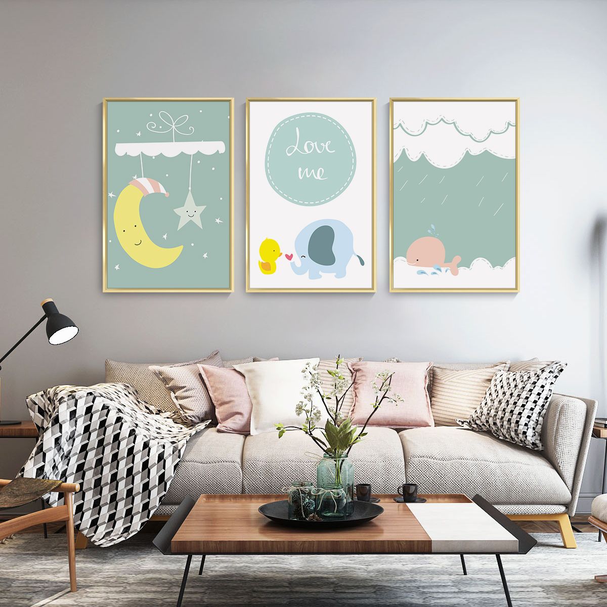 Framed Canvas Wall ArtOil Paintings Impressionism Aesthetic Prints Canvas Paintings for Living Room Bedroom Office Home; 3 Panels