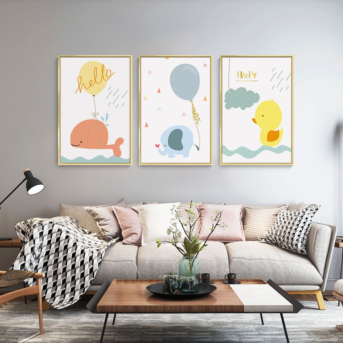 Framed Canvas Wall ArtOil Paintings Impressionism Aesthetic Prints Canvas Paintings for Living Room Bedroom Office Home; 3 Panels
