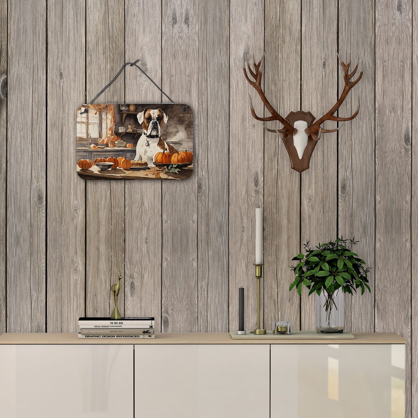 NEW Boxer Fall Kitchen Pumpkins Wall or Door Hanging Prints Aluminum Metal Sign Kitchen Wall Bar Bathroom Plaque Home Decor, 8HX12W, Multicolor