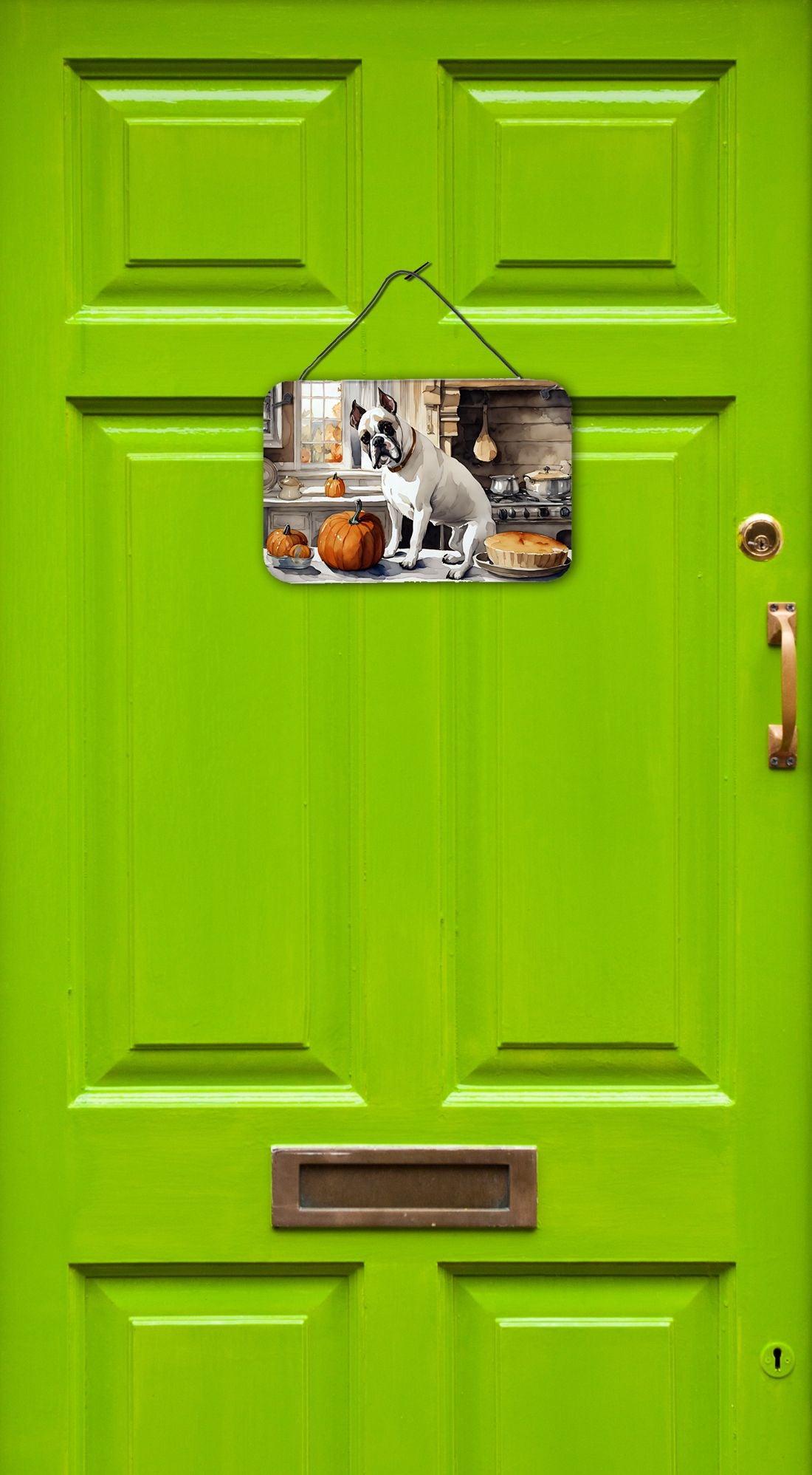 NEW Boxer Fall Kitchen Pumpkins Wall or Door Hanging Prints Aluminum Metal Sign Kitchen Wall Bar Bathroom Plaque Home Decor, 8HX12W, Multicolor